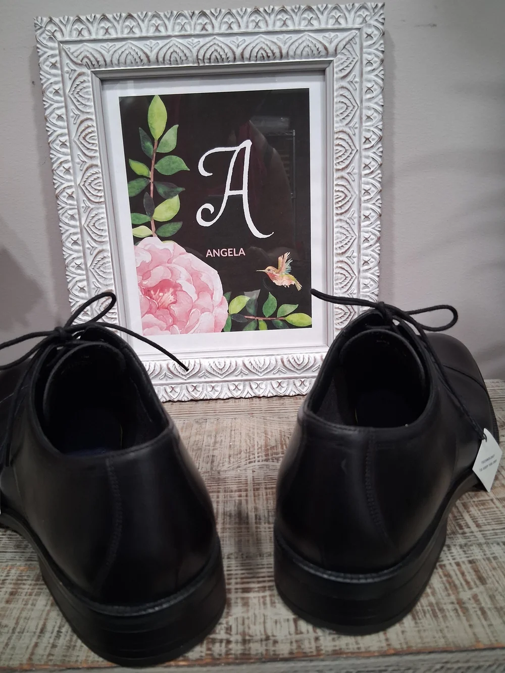 Cole Haan Black Leather Cap-Toe Oxfords